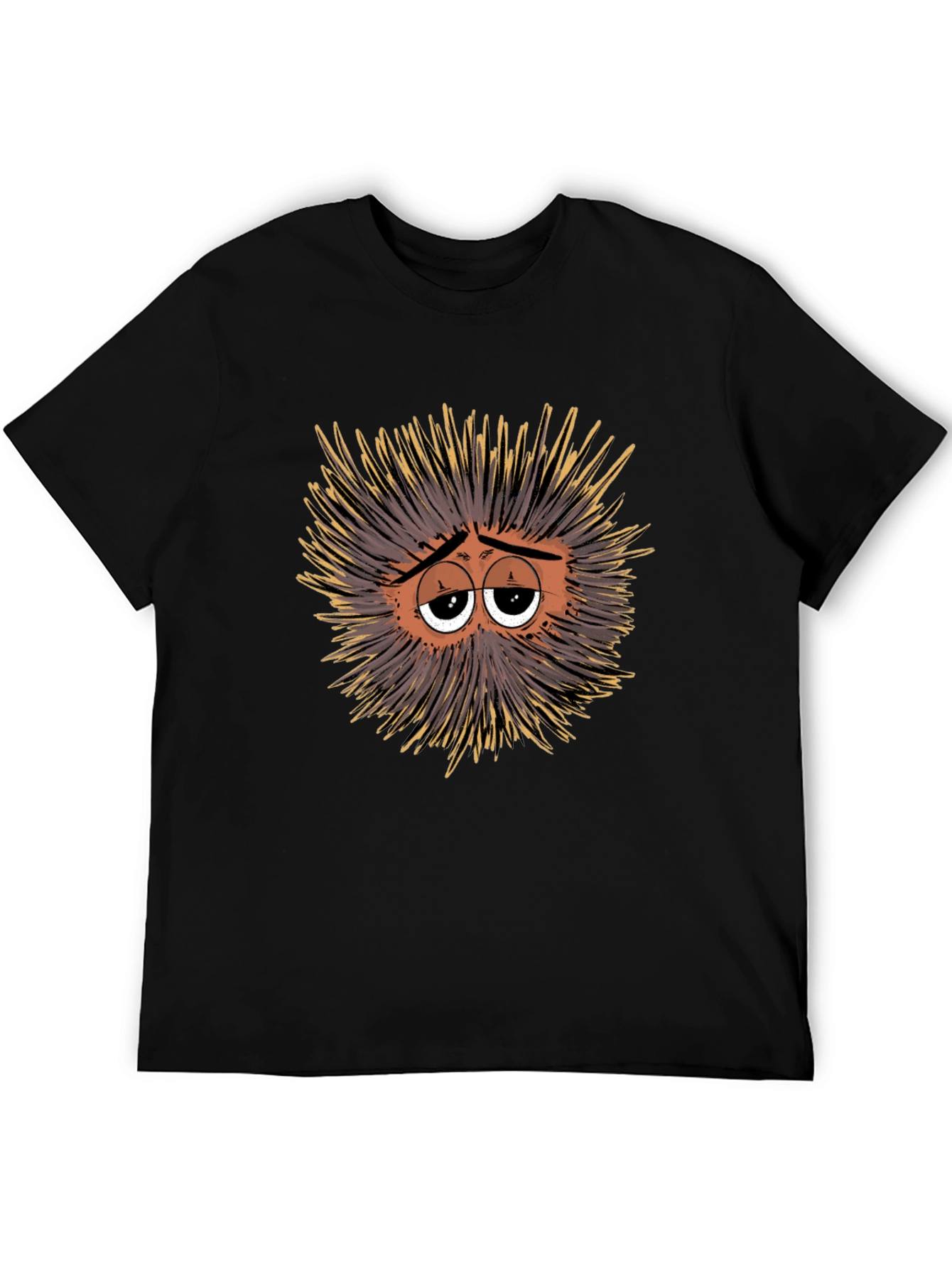 Sad Sea Urchin Graphic Tee - Black T-Shirt