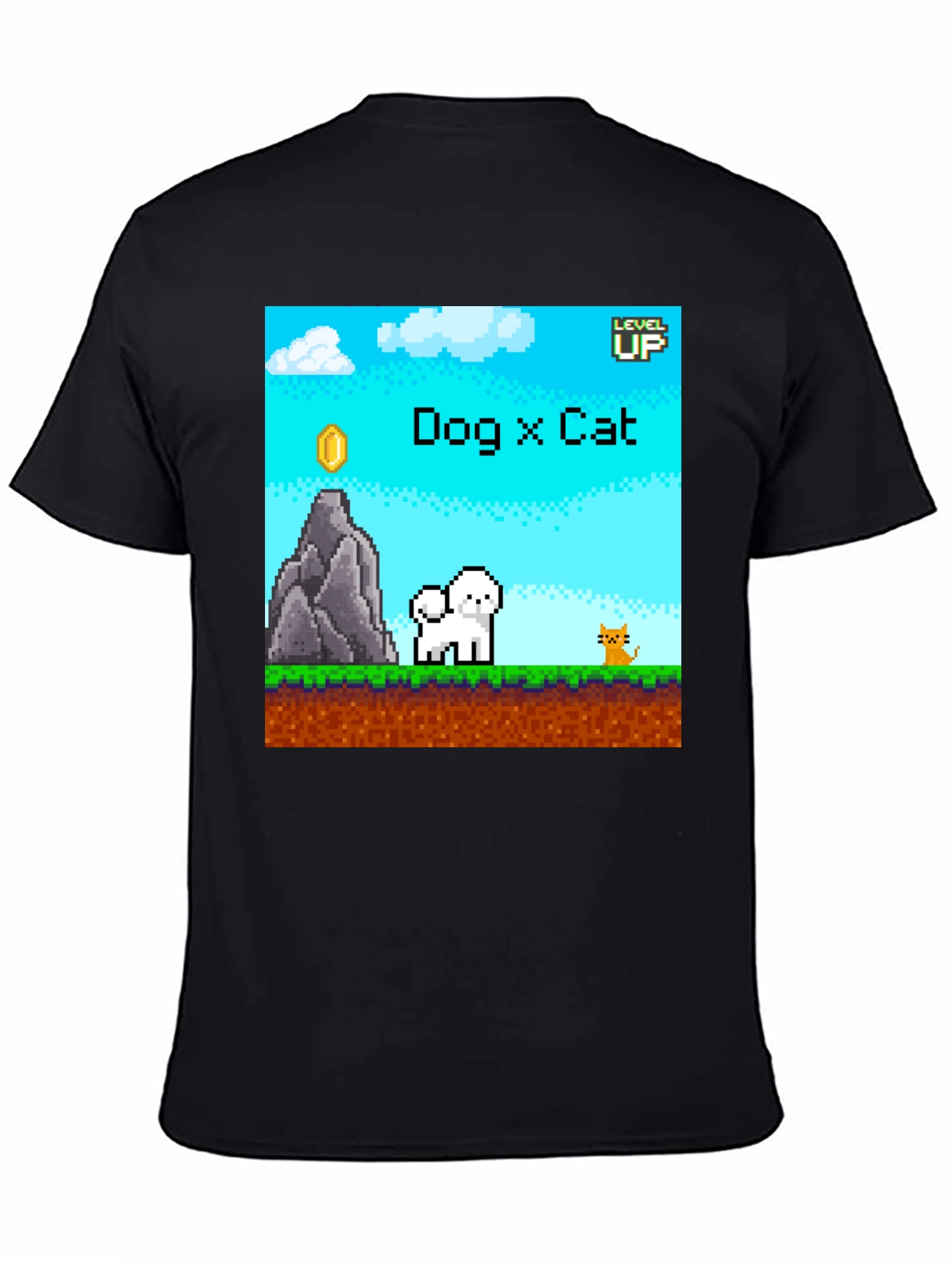 Dog x Cat Pixel Art T-Shirt - Level Up Your Style