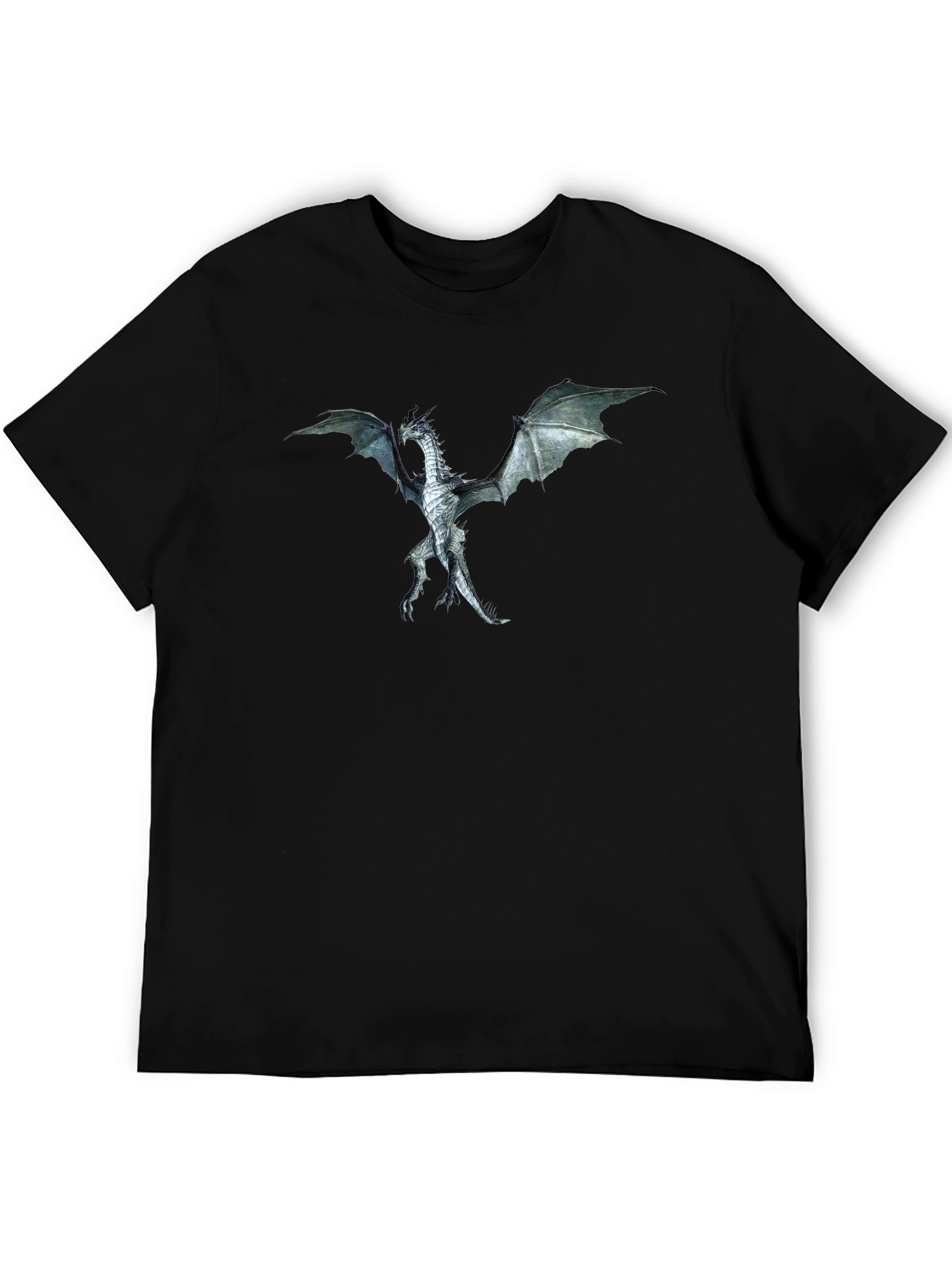 Dragon Graphic Tee - Black Crewneck T-Shirt