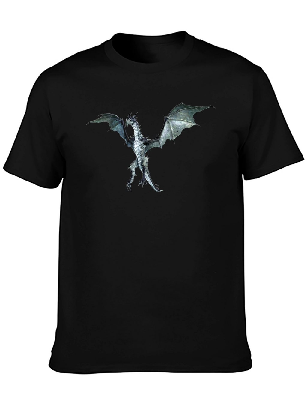 Dragon Graphic Tee - Black Crewneck T-Shirt