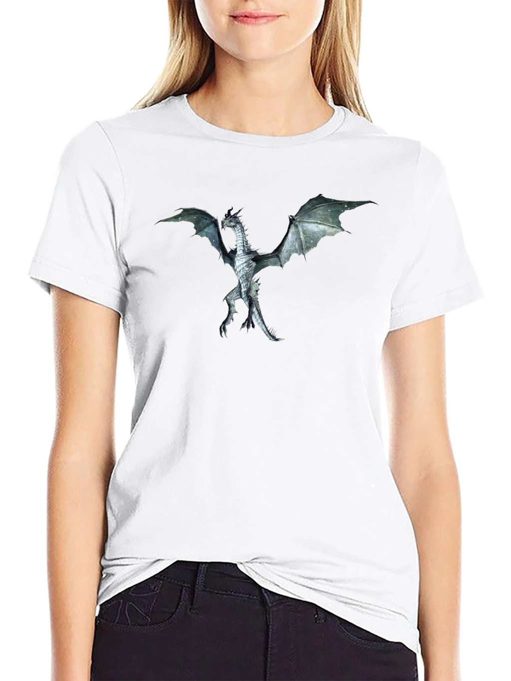 Dragon Graphic Tee - Black Crewneck T-Shirt