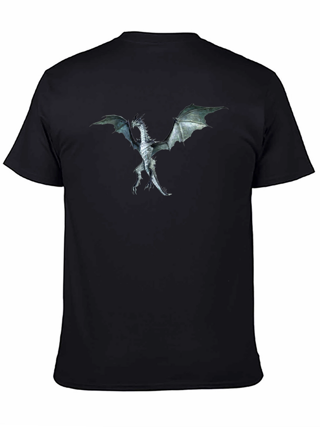 Dragon Graphic Tee - Black Crewneck T-Shirt