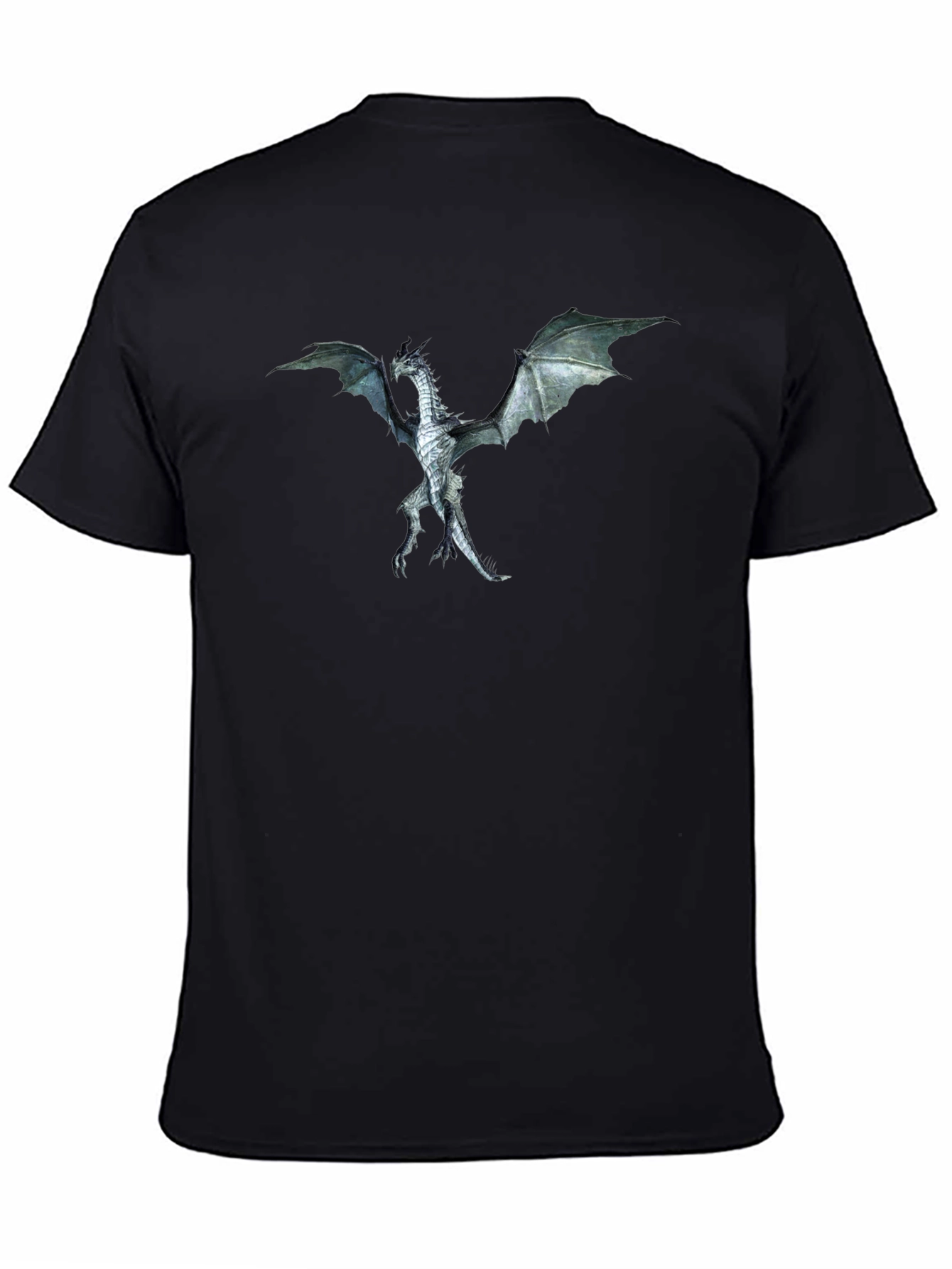 Dragon Graphic Tee - Black Crewneck T-Shirt