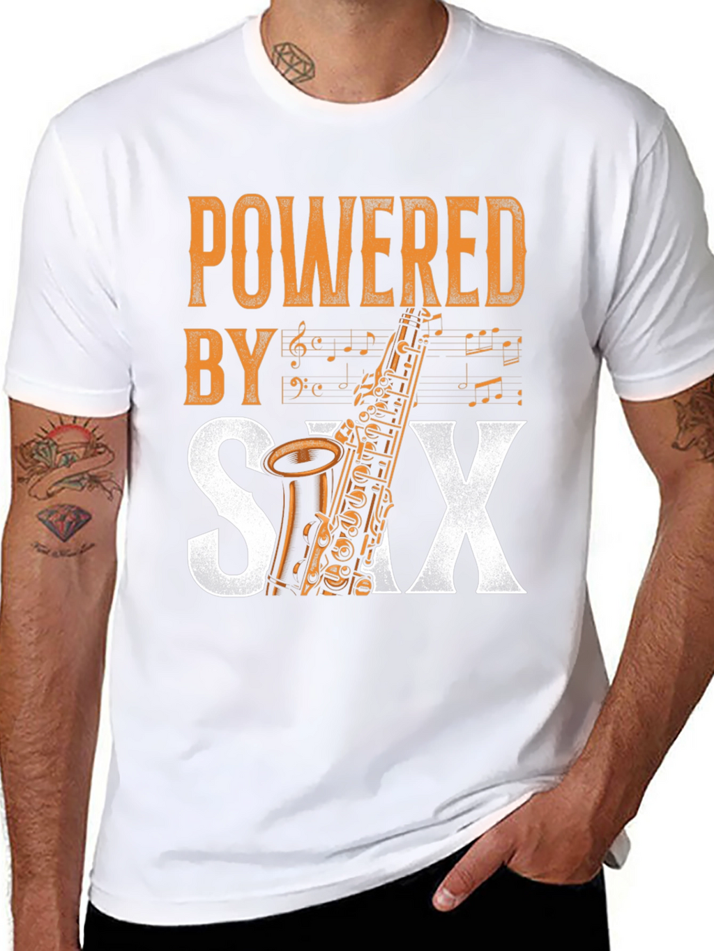 Powered by Saxophone T-Shirt