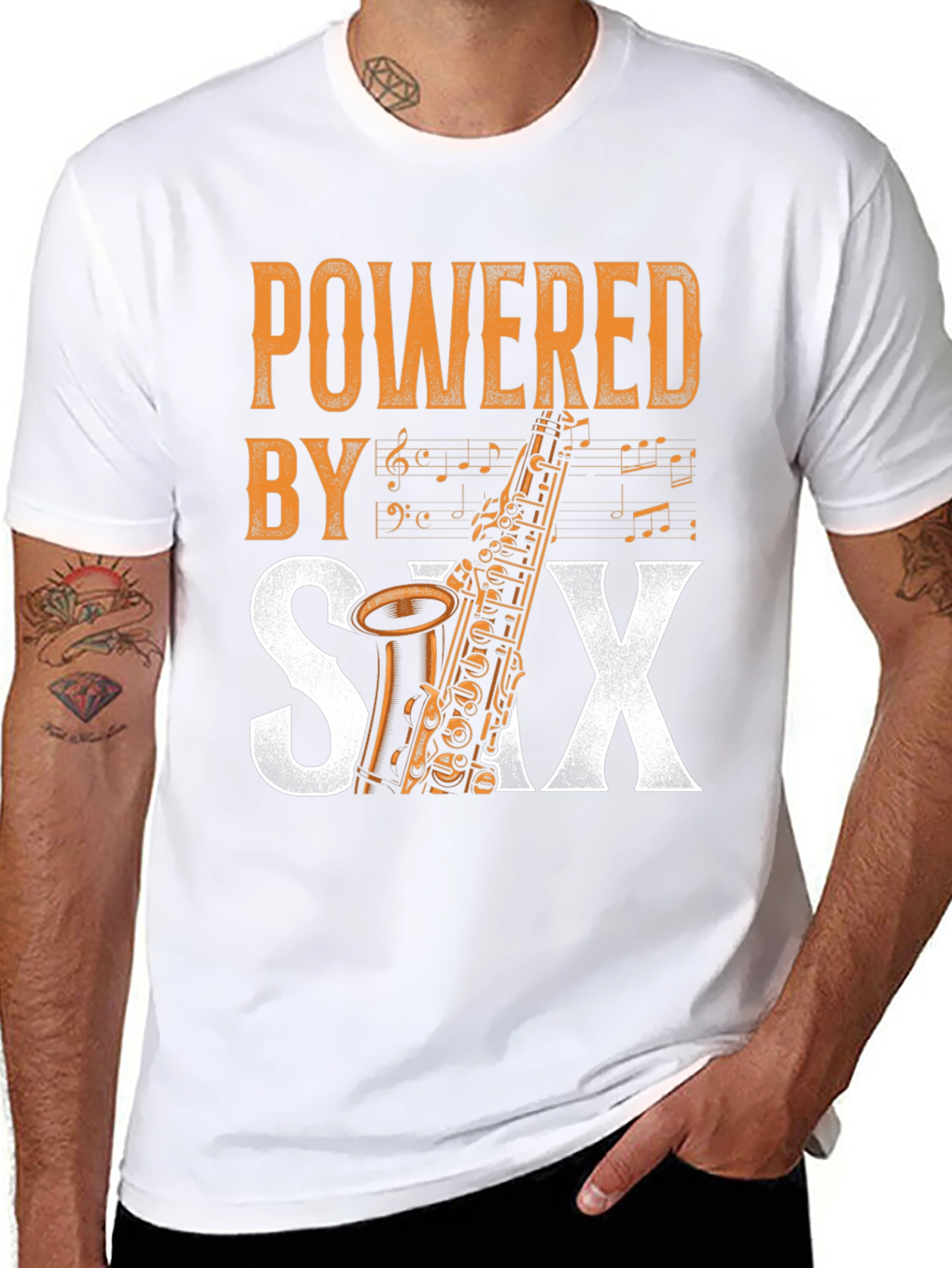 Powered by Saxophone T-Shirt