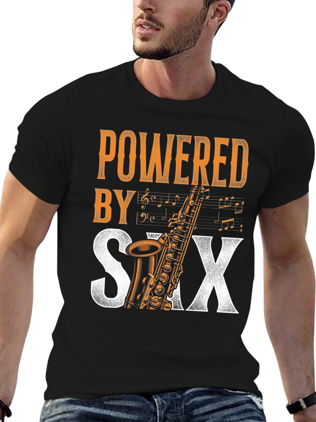 Powered by Saxophone T-Shirt