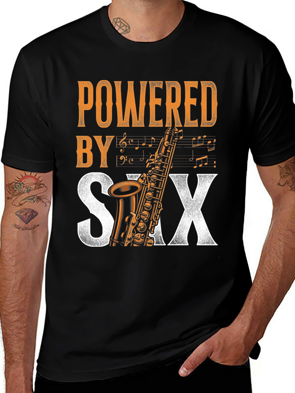 Powered by Saxophone T-Shirt