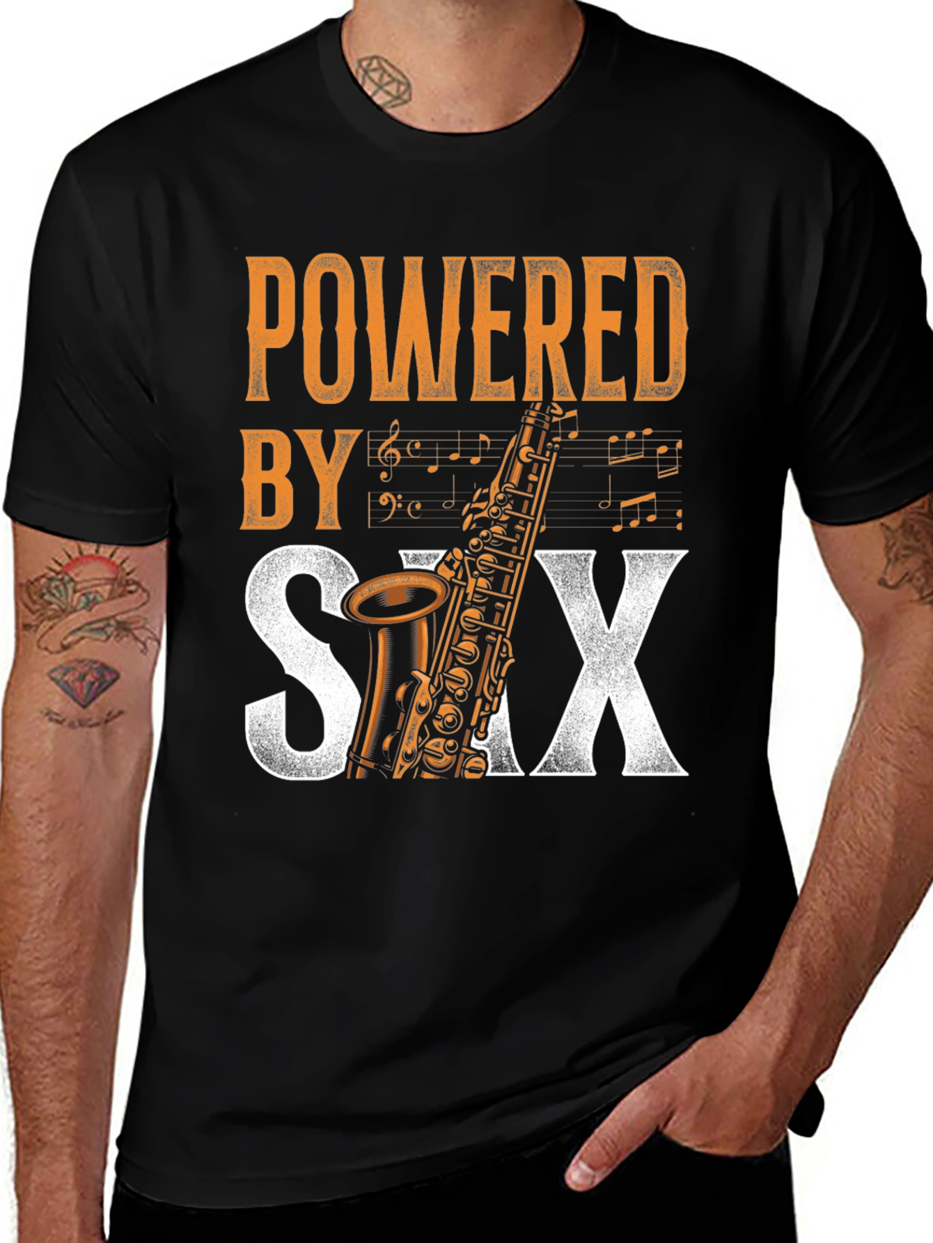 Powered by Saxophone T-Shirt