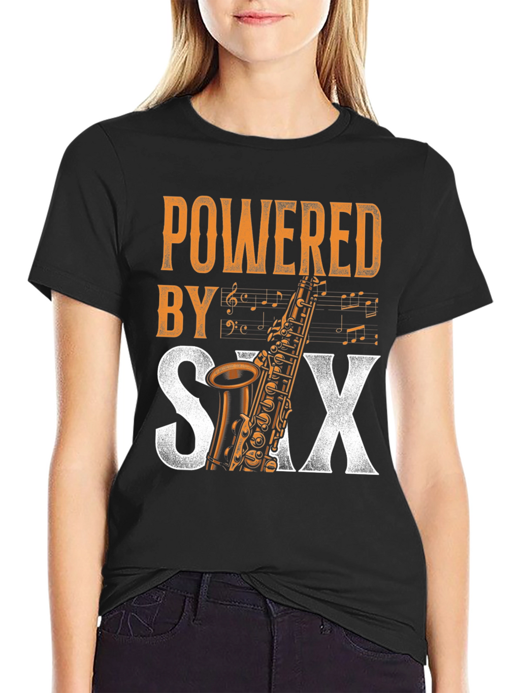 Powered by Saxophone T-Shirt