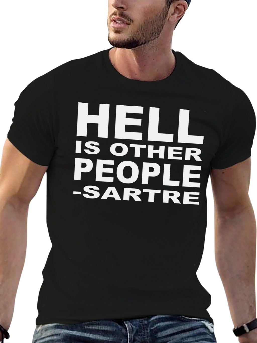 Sartre Hell Is Other People Graphic Tee