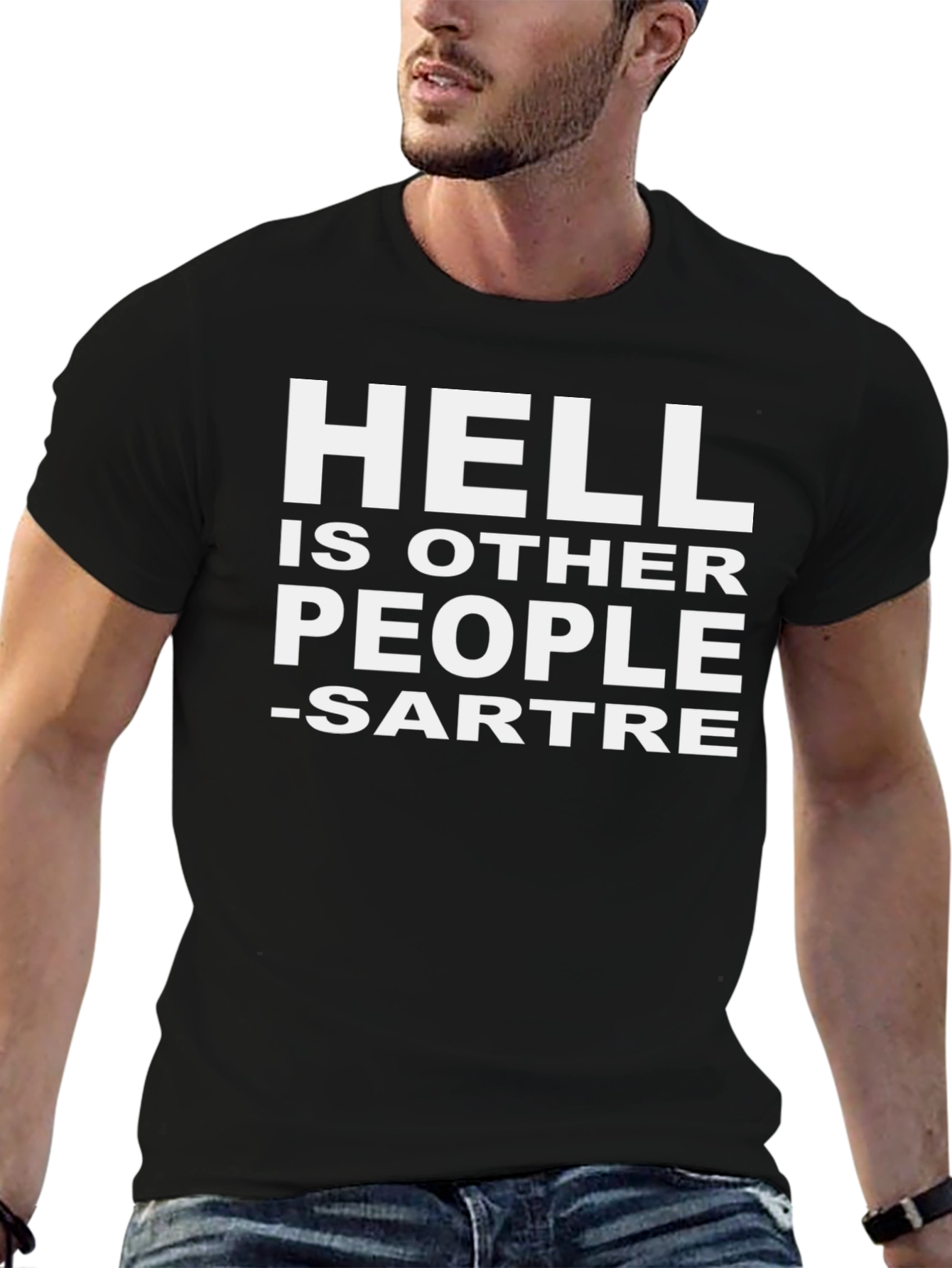 Sartre Hell Is Other People Graphic Tee