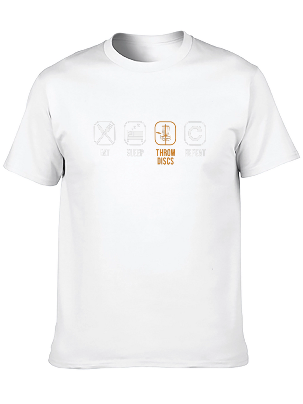Eat Sleep Throw Discs Repeat Black T-Shirt