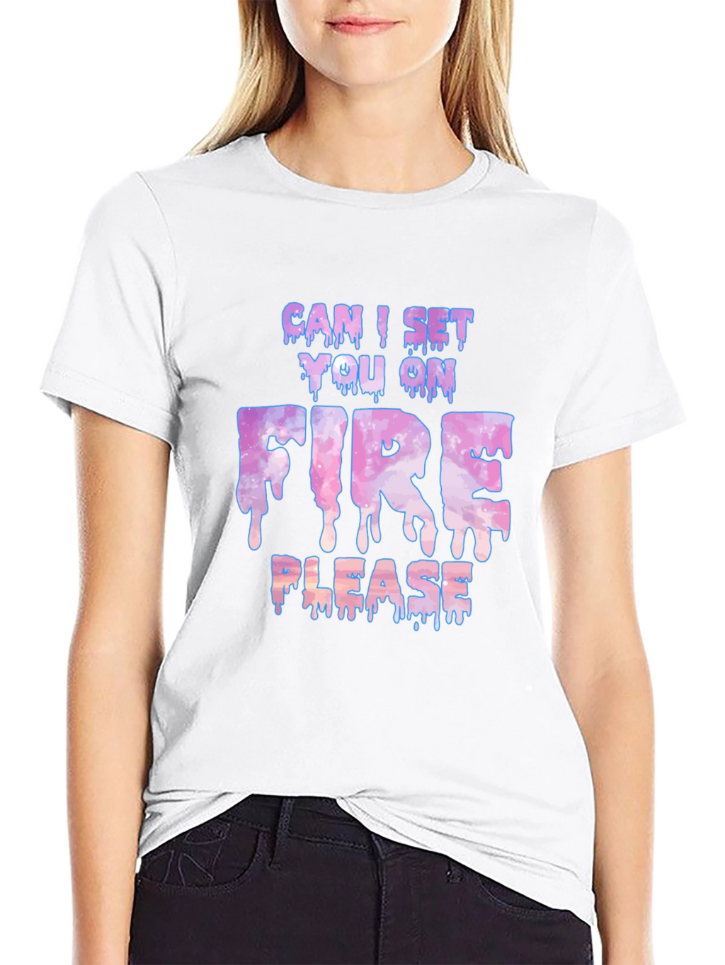 Can I Set You On Fire Please Graphic Tee