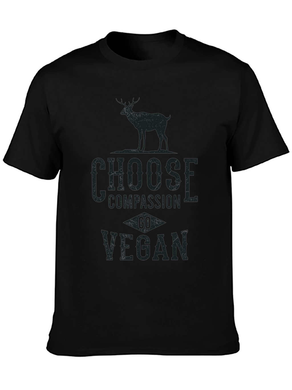 Vegan Compassion Tee - Deer Graphic Print T-Shirt