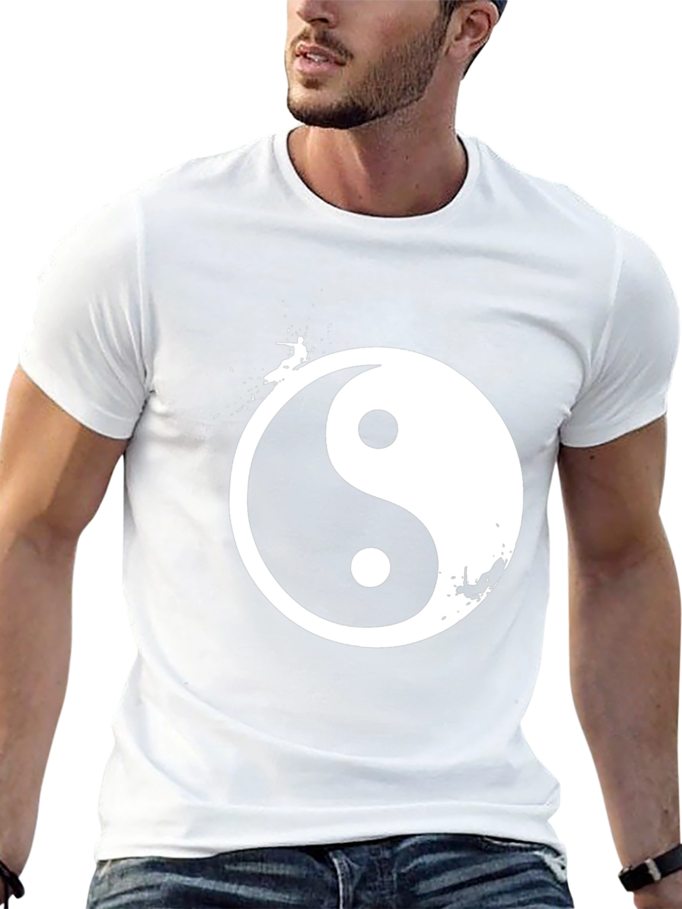 Yin Yang Surfer Graphic T-Shirt - Relaxed Fit