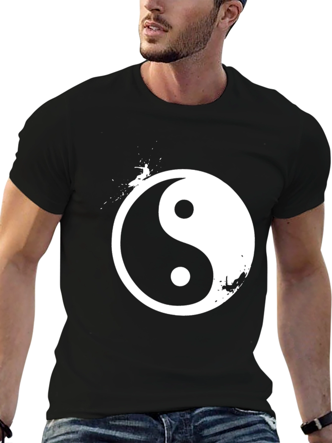 Yin Yang Surfer Graphic T-Shirt - Relaxed Fit