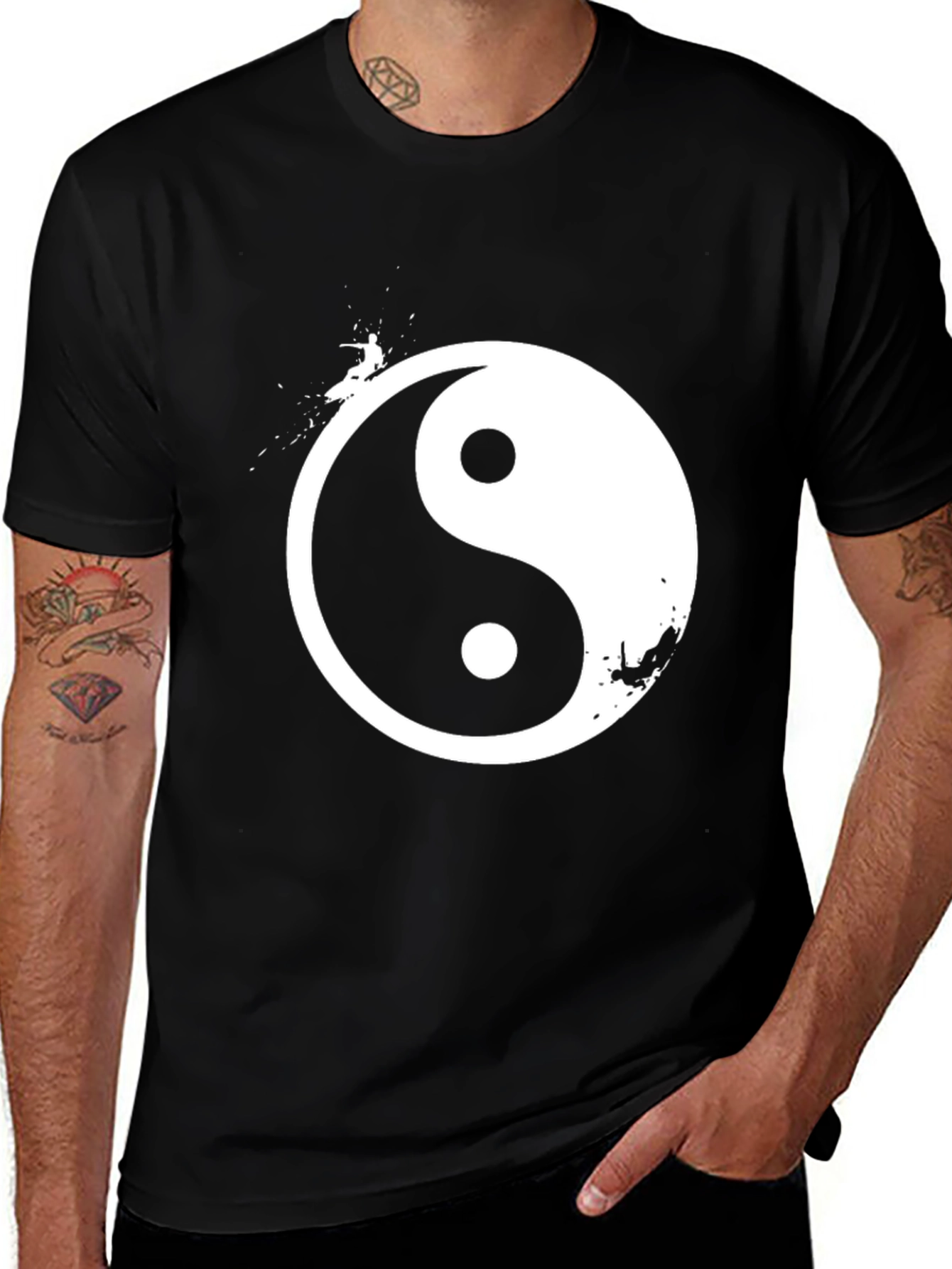 Yin Yang Surfer Graphic T-Shirt - Relaxed Fit
