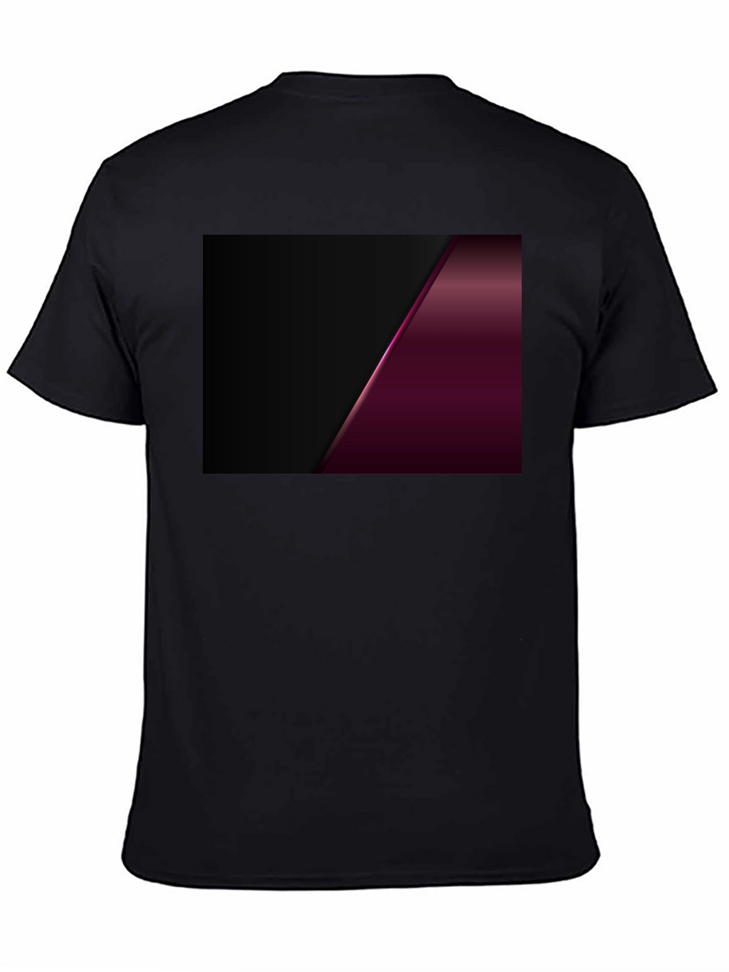 Sleek Black Tee with Modern Geometric Design