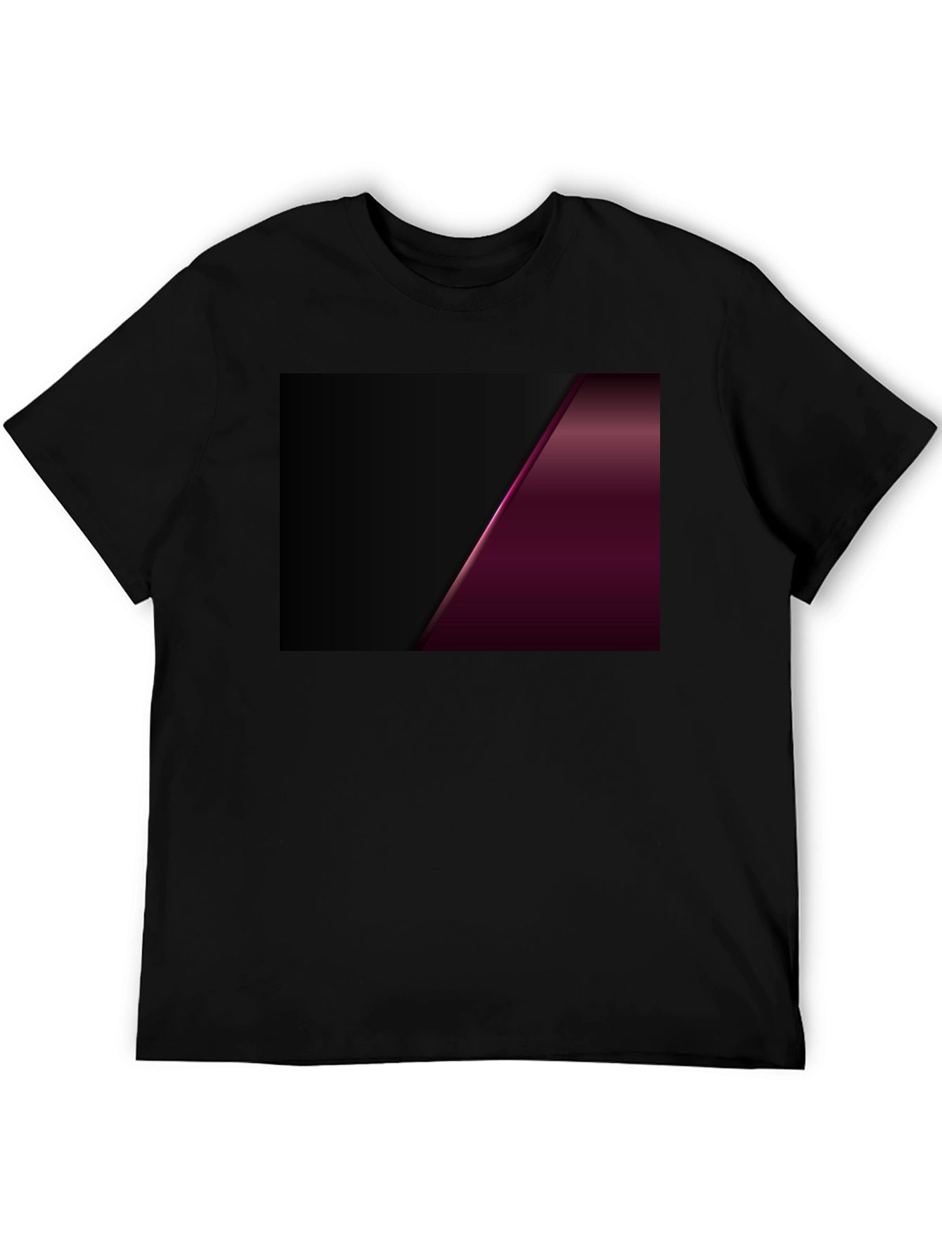 Sleek Black Tee with Modern Geometric Design