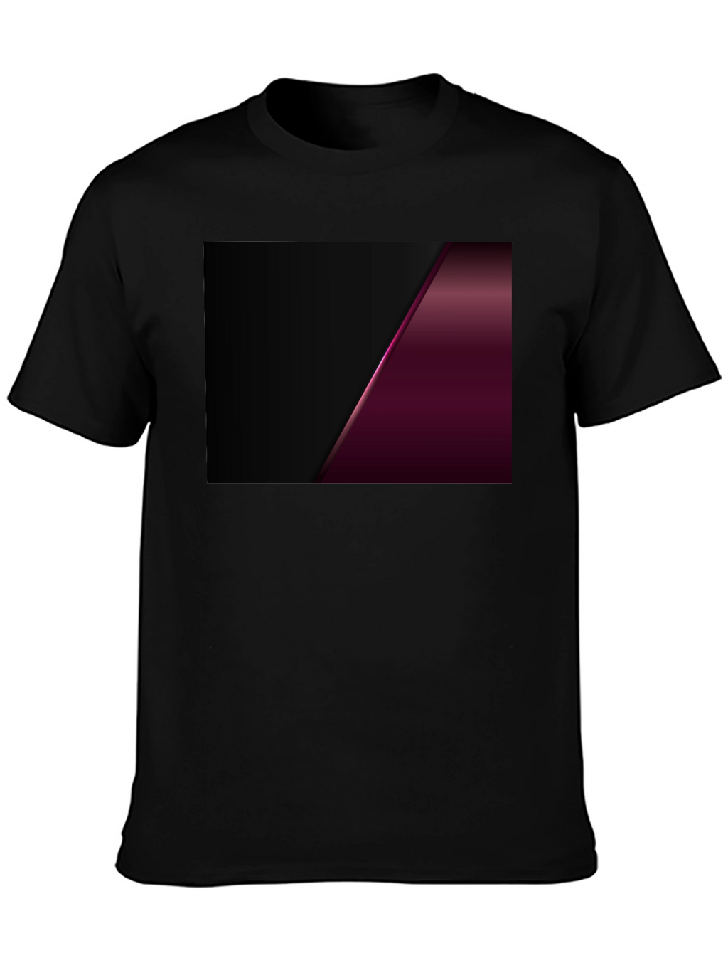 Sleek Black Tee with Modern Geometric Design