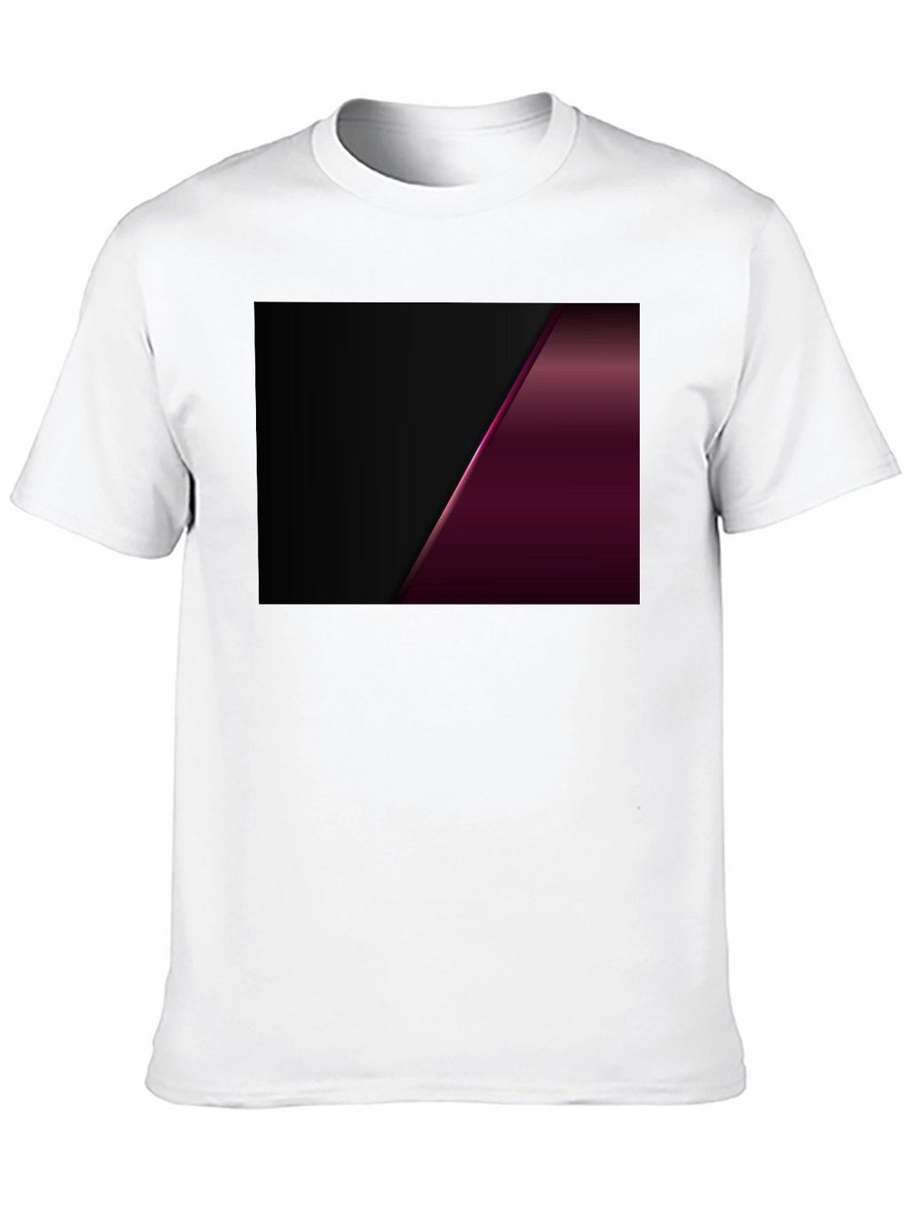 Sleek Black Tee with Modern Geometric Design