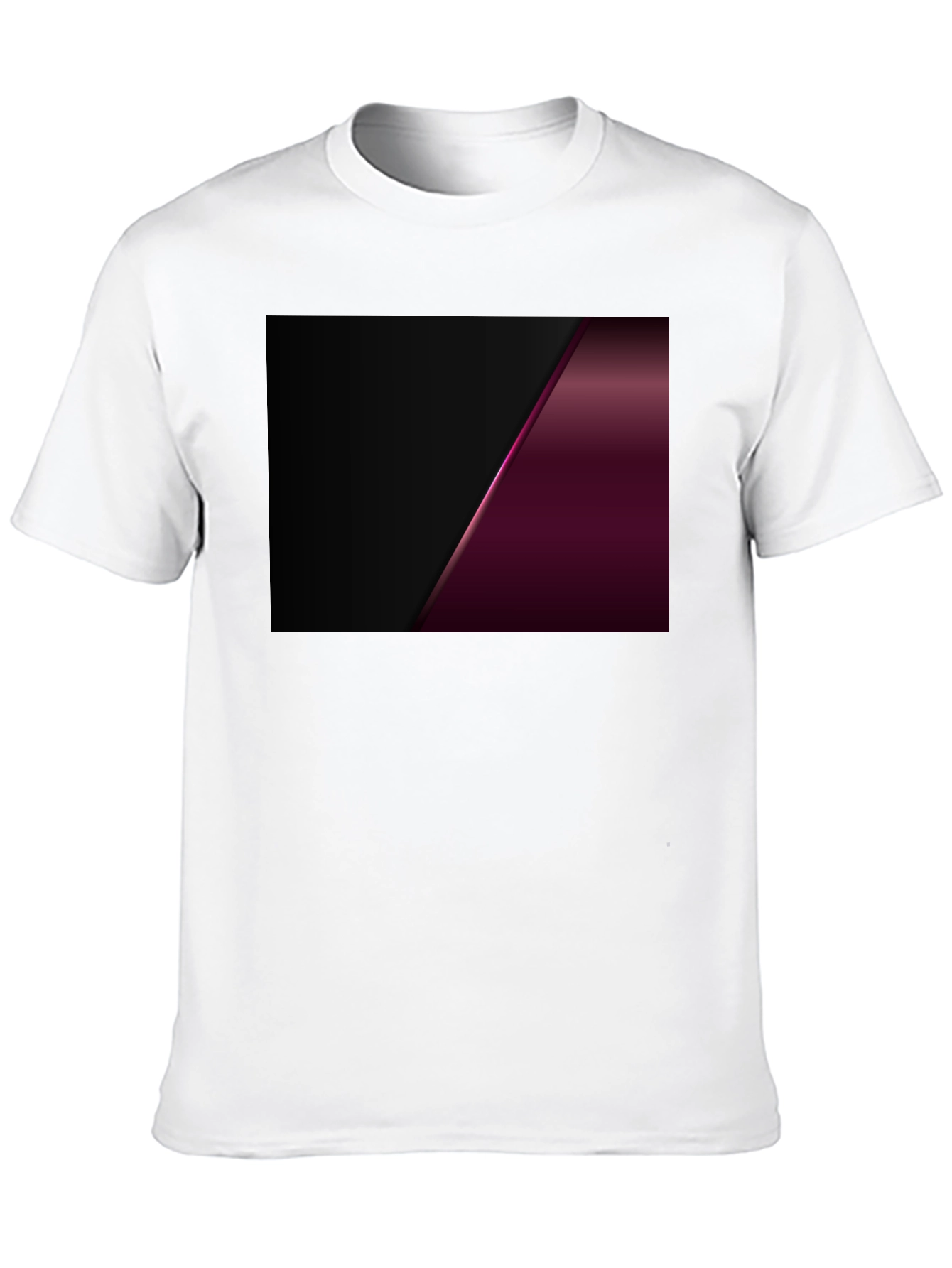 Sleek Black Tee with Modern Geometric Design