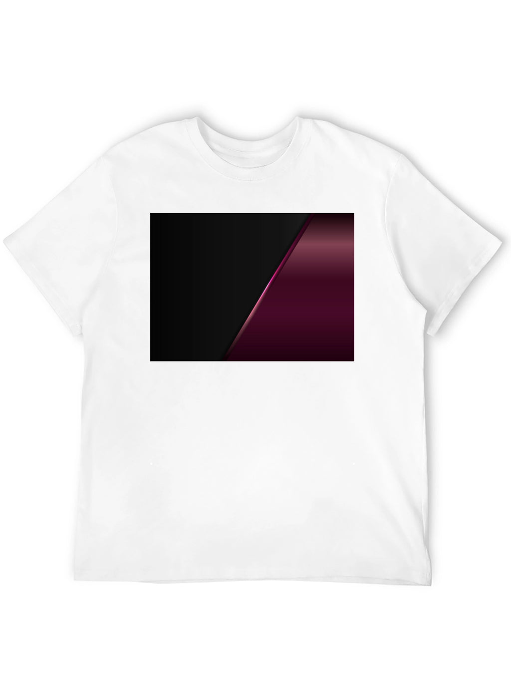 Sleek Black Tee with Modern Geometric Design