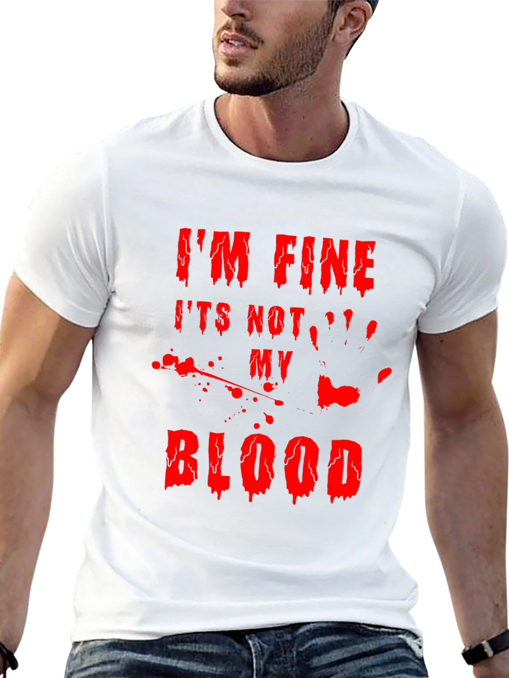 Im Fine Its Not My Blood Halloween T-Shirt