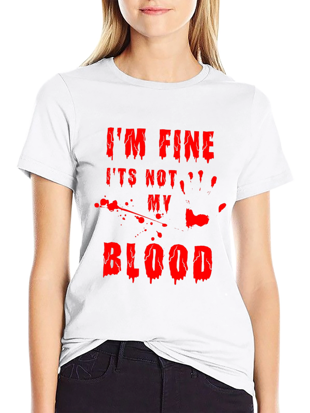 Im Fine Its Not My Blood Halloween T-Shirt