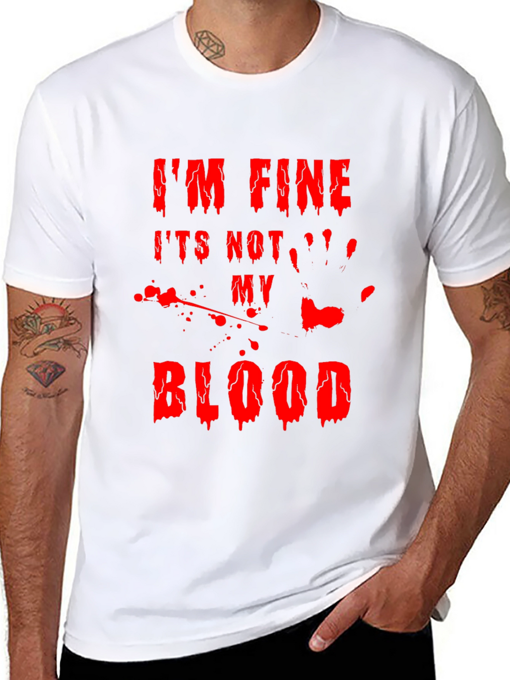 Im Fine Its Not My Blood Halloween T-Shirt