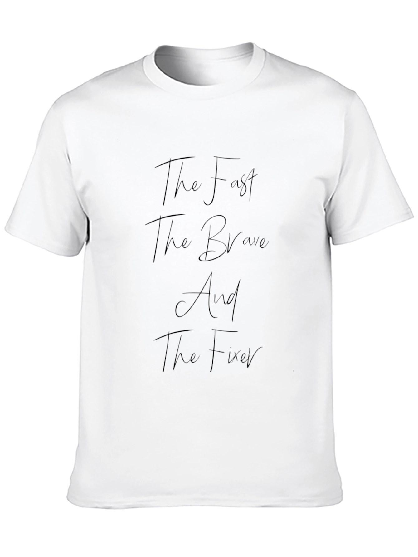 The Fast The Brave T-Shirt - Black Crew Neck Tee