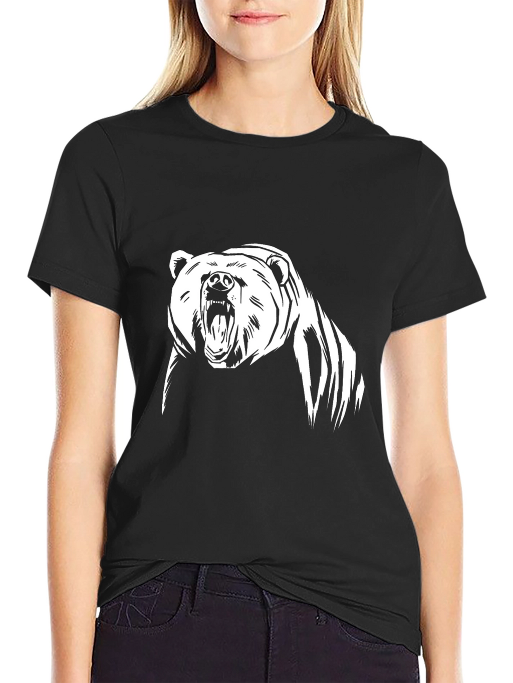 Grizzly Bear Graphic Tee - Black
