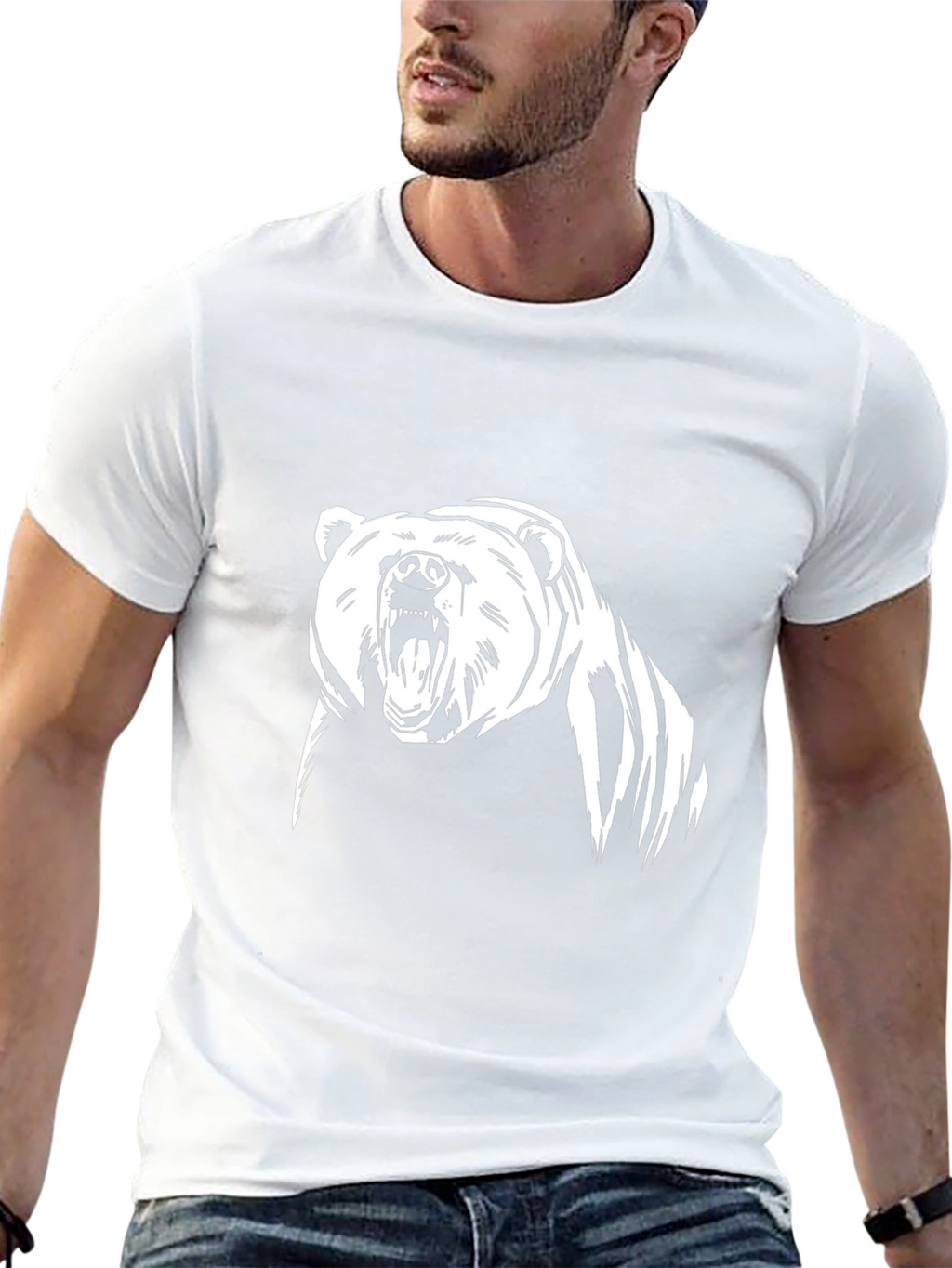 Grizzly Bear Graphic Tee - Black