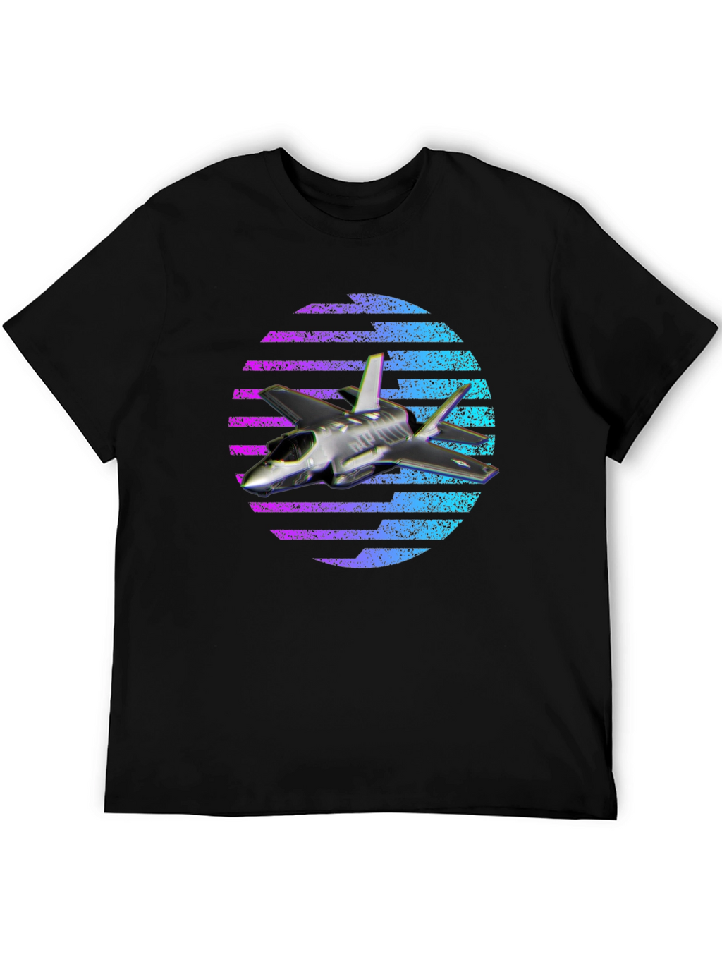 Jet Fighter T-Shirt - Vaporwave Design