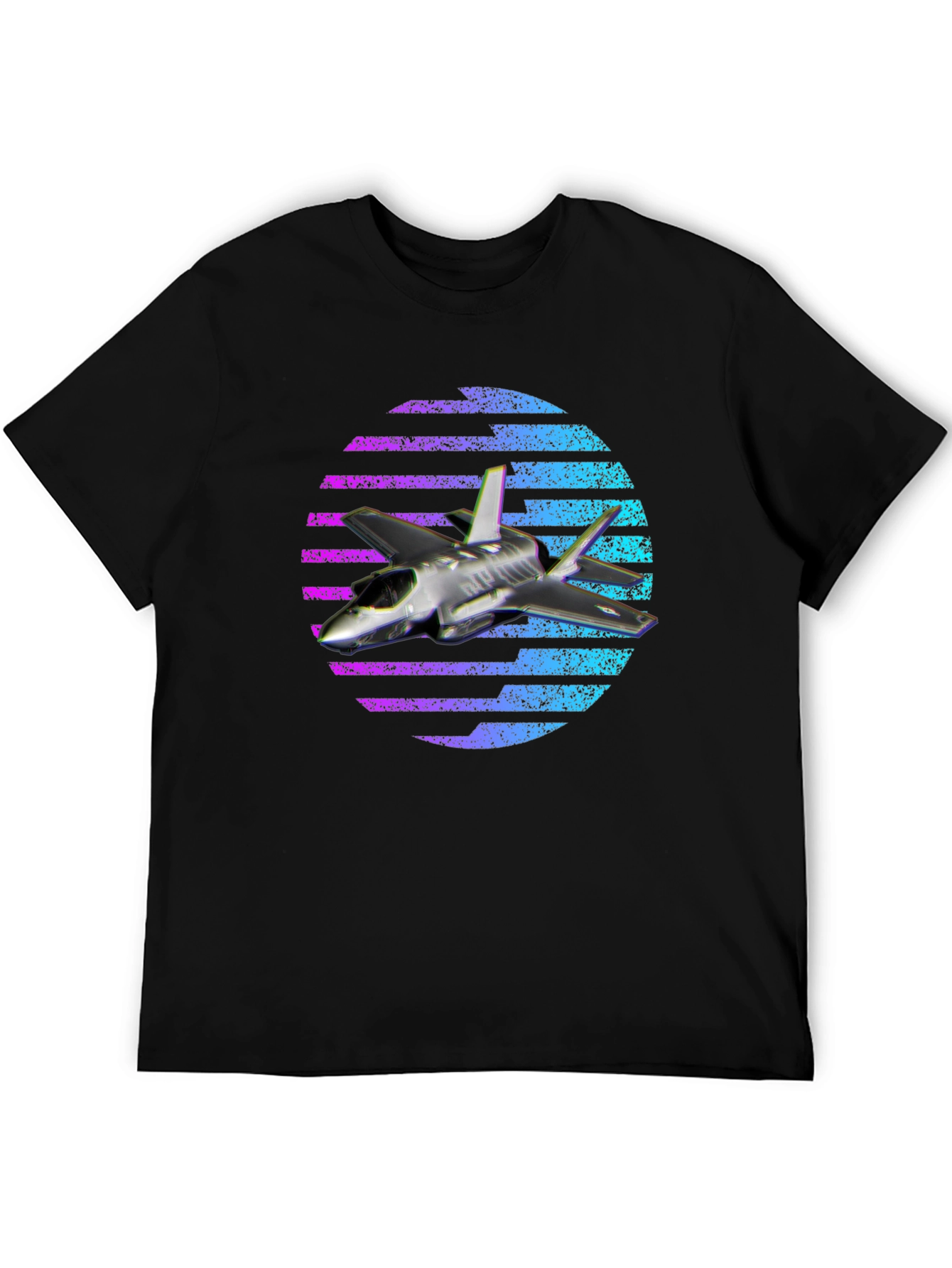 Jet Fighter T-Shirt - Vaporwave Design