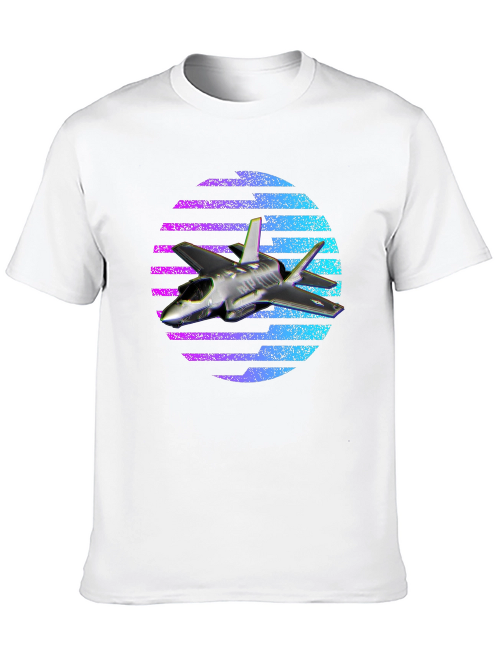 Jet Fighter T-Shirt - Vaporwave Design