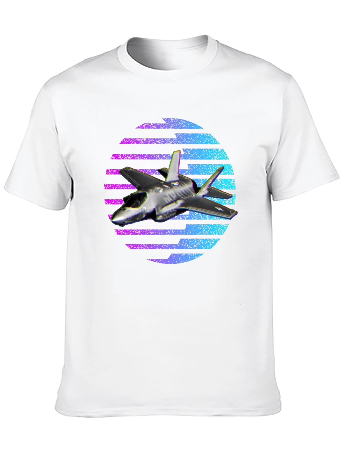 Jet Fighter T-Shirt - Vaporwave Design