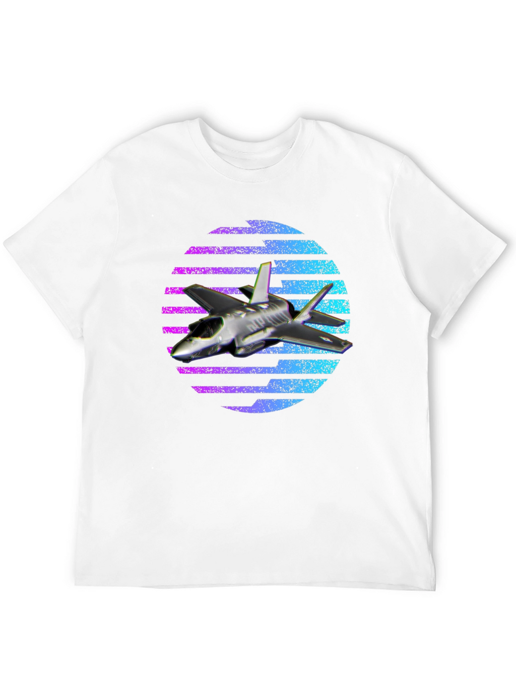 Jet Fighter T-Shirt - Vaporwave Design