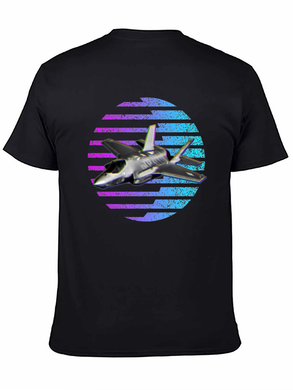 Jet Fighter T-Shirt - Vaporwave Design