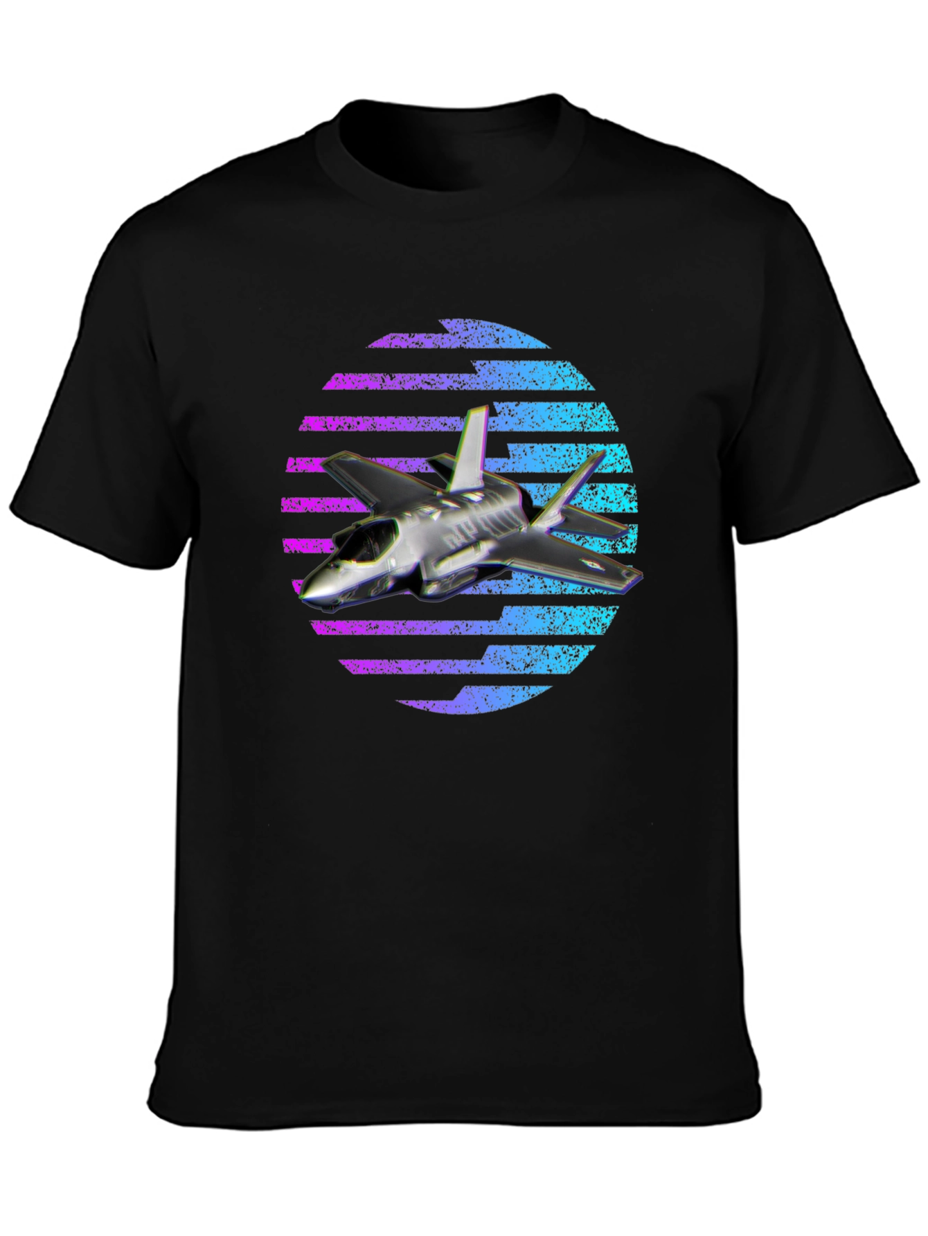 Jet Fighter T-Shirt - Vaporwave Design
