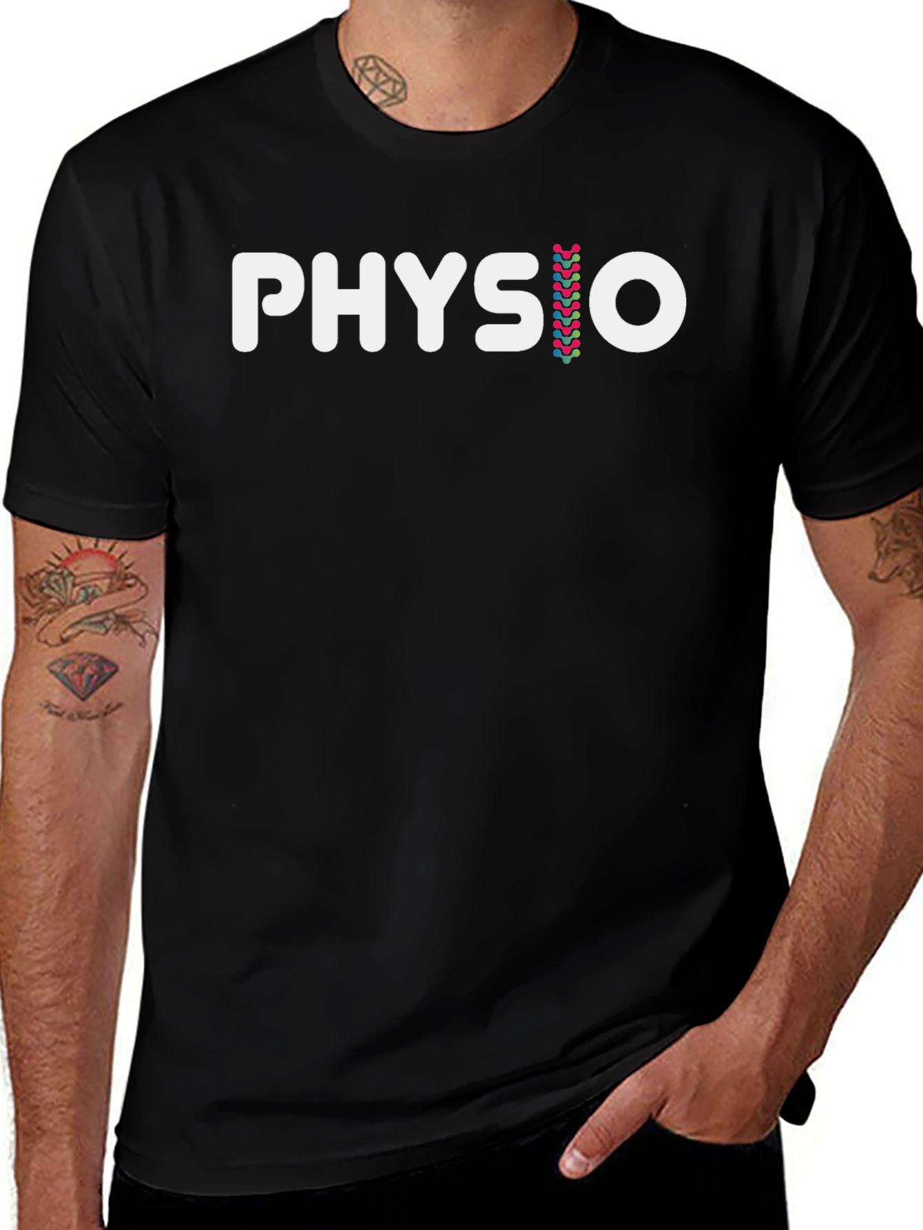 Physio Spine Graphic Tee - Black