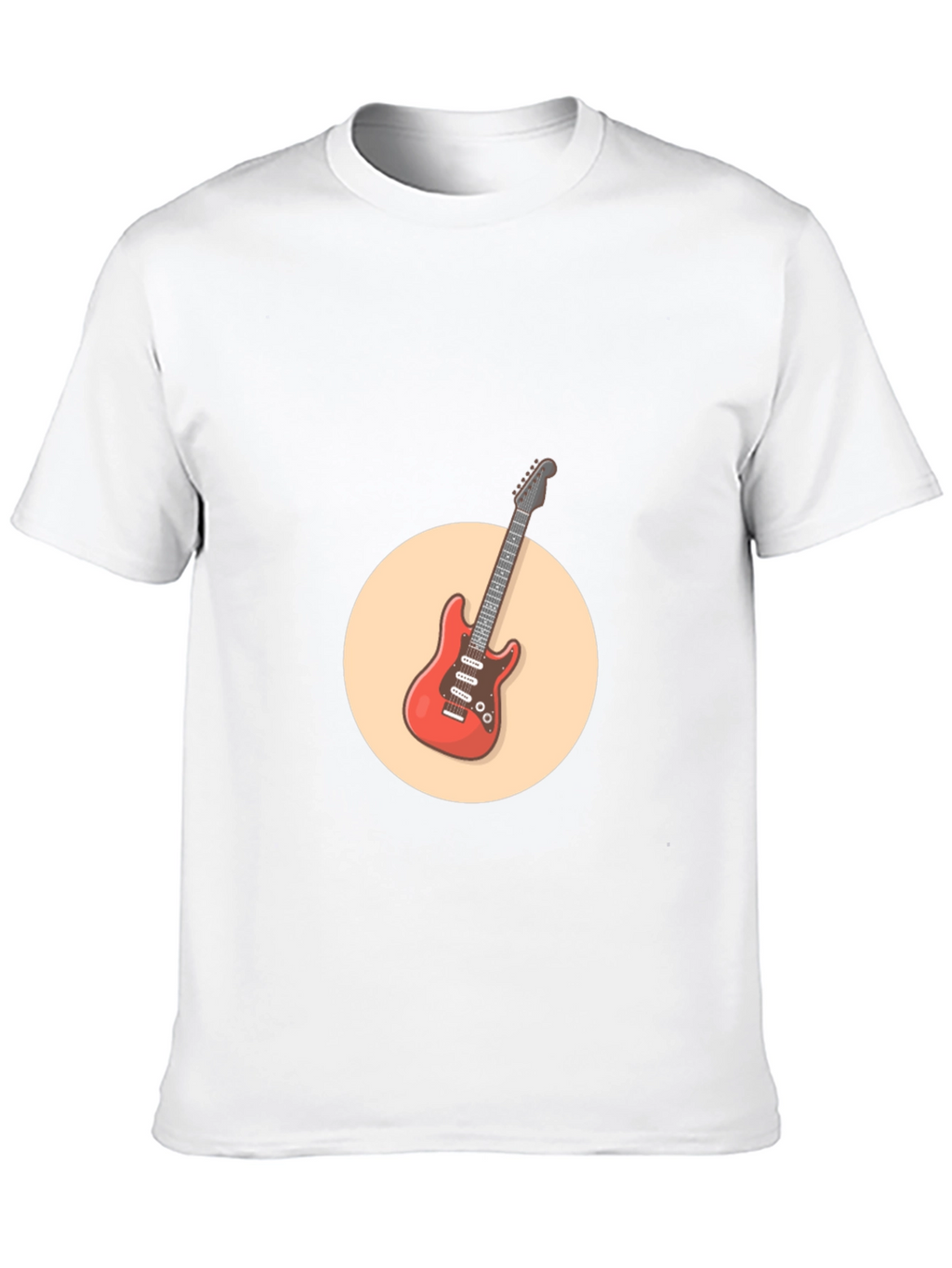 Cool Electric Guitar Graphic Tee - Black Cotton Shirt