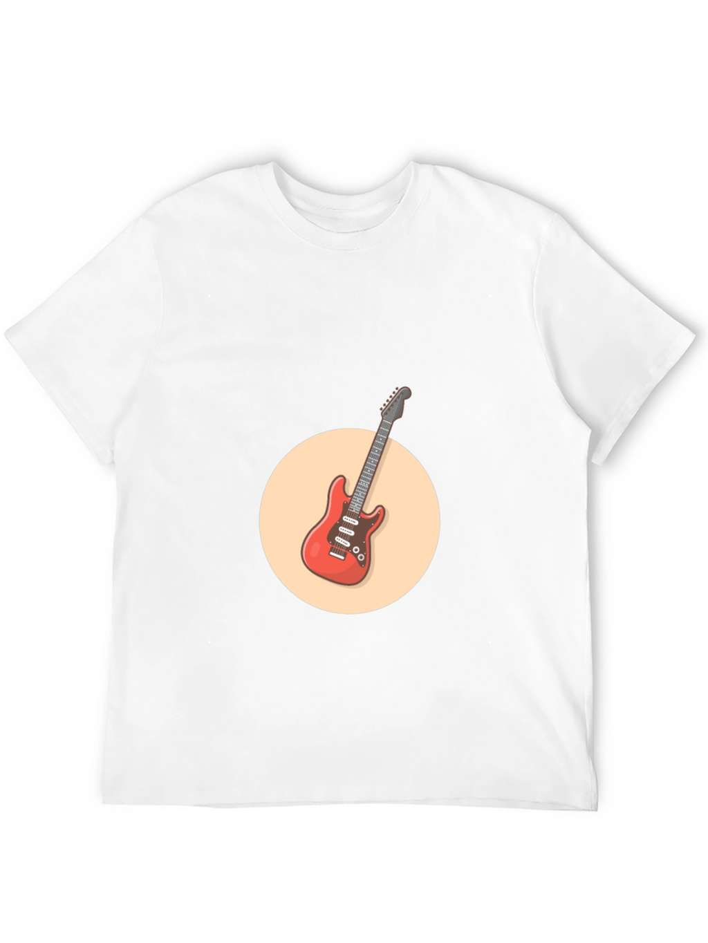Cool Electric Guitar Graphic Tee - Black Cotton Shirt