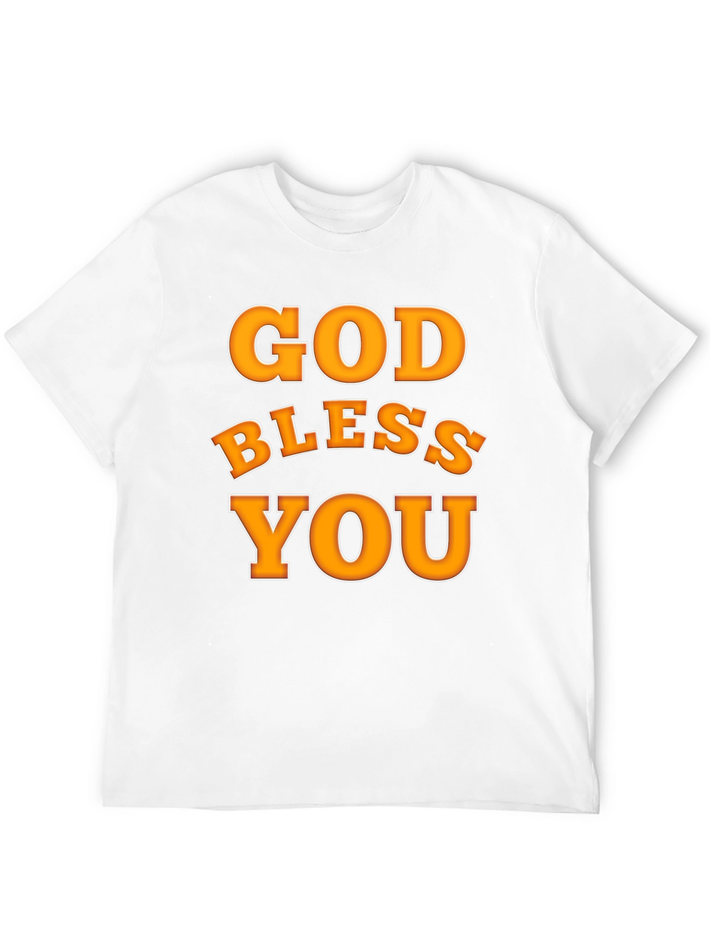 God Bless You Graphic T-Shirt Black Cotton