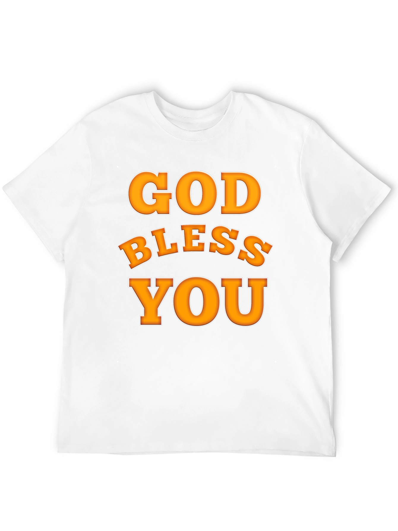 God Bless You Graphic T-Shirt Black Cotton
