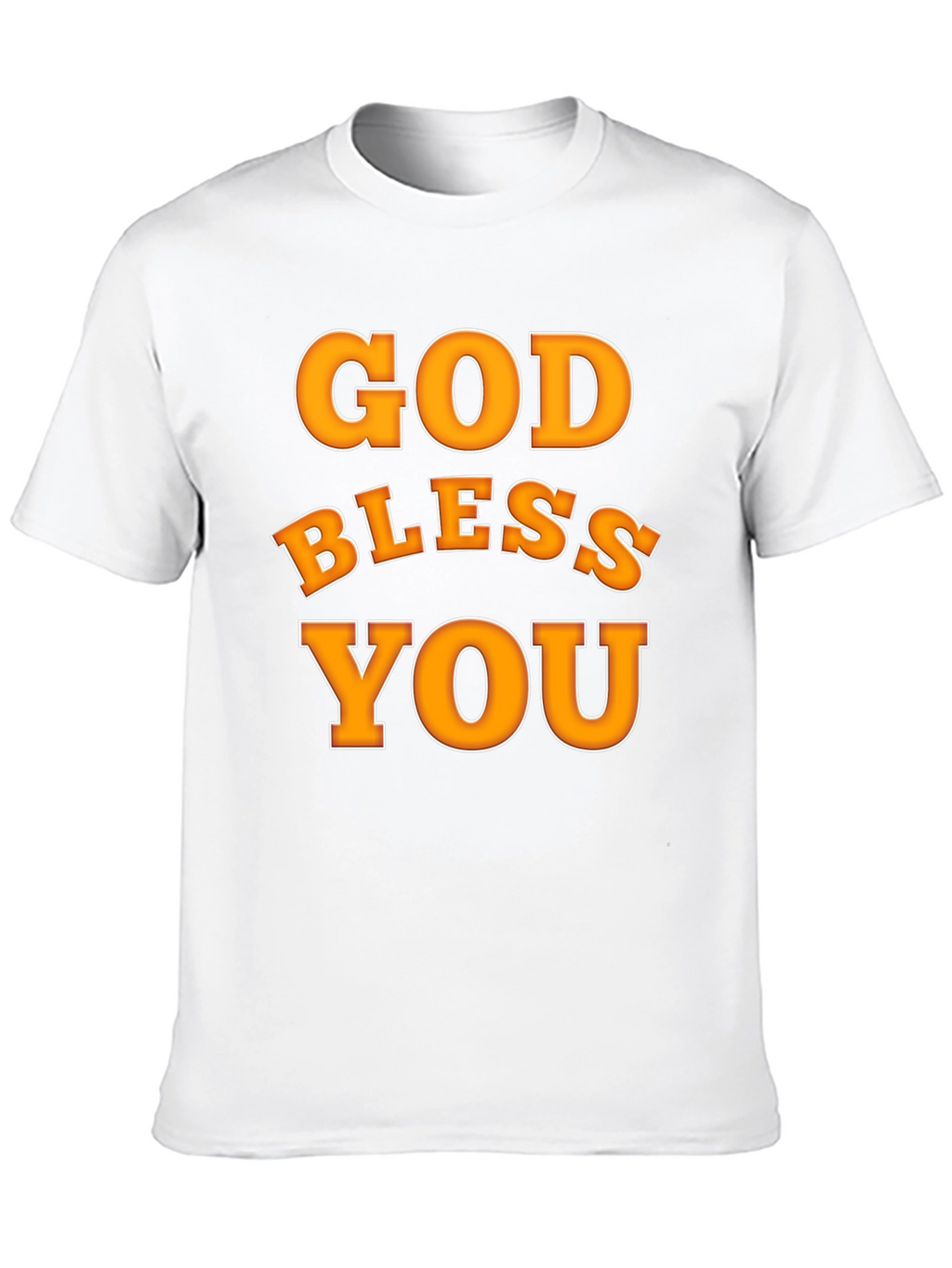 God Bless You Graphic T-Shirt Black Cotton
