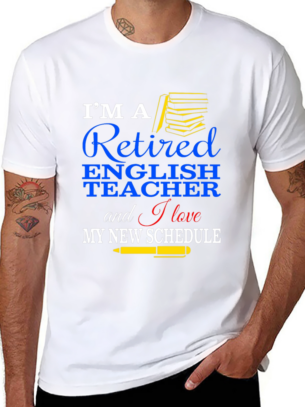 Retired English Teacher T-Shirt New Schedule Gift