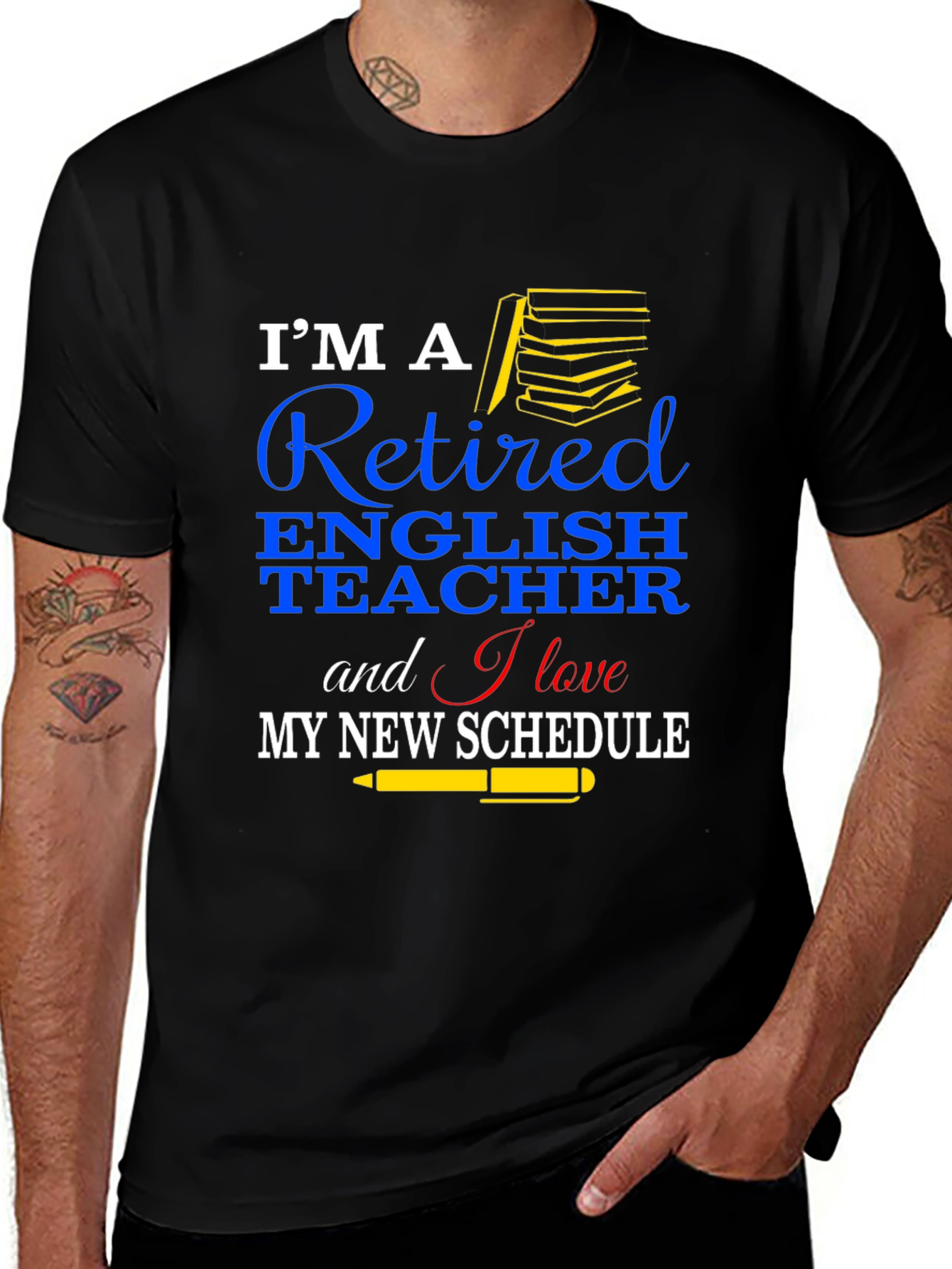 Retired English Teacher T-Shirt New Schedule Gift
