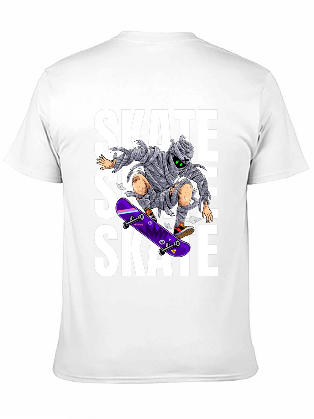 Skate Mummy Graphic Tee - Black Cotton Skateboard T-Shirt