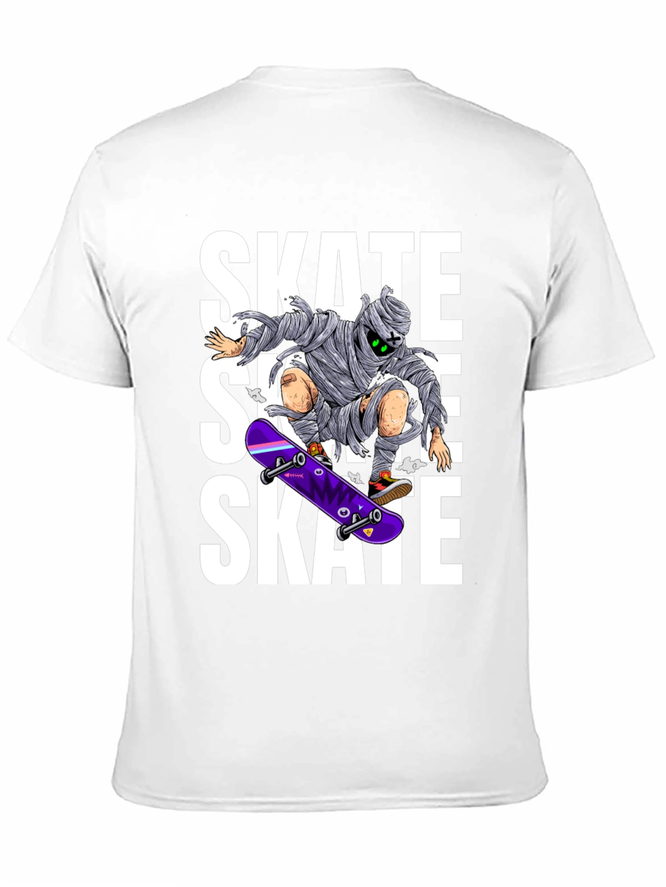 Skate Mummy Graphic Tee - Black Cotton Skateboard T-Shirt